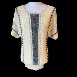 Nannel ladies vintage sweater large excellent condition. Beaded crochet